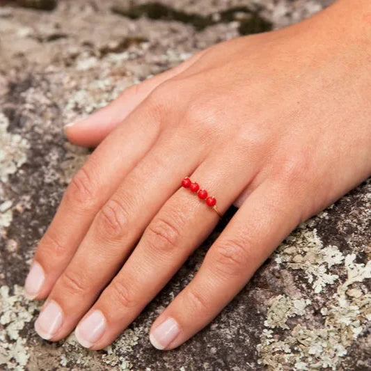CORAIL – La Bague Or laminé 585% ou Argent 925