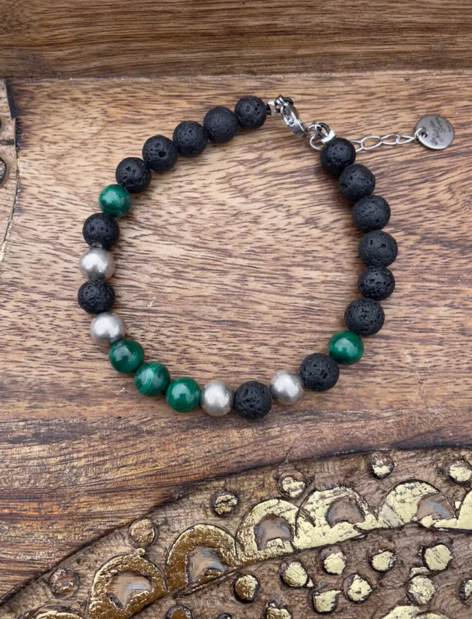 Lava – Malachite – 925 Silver