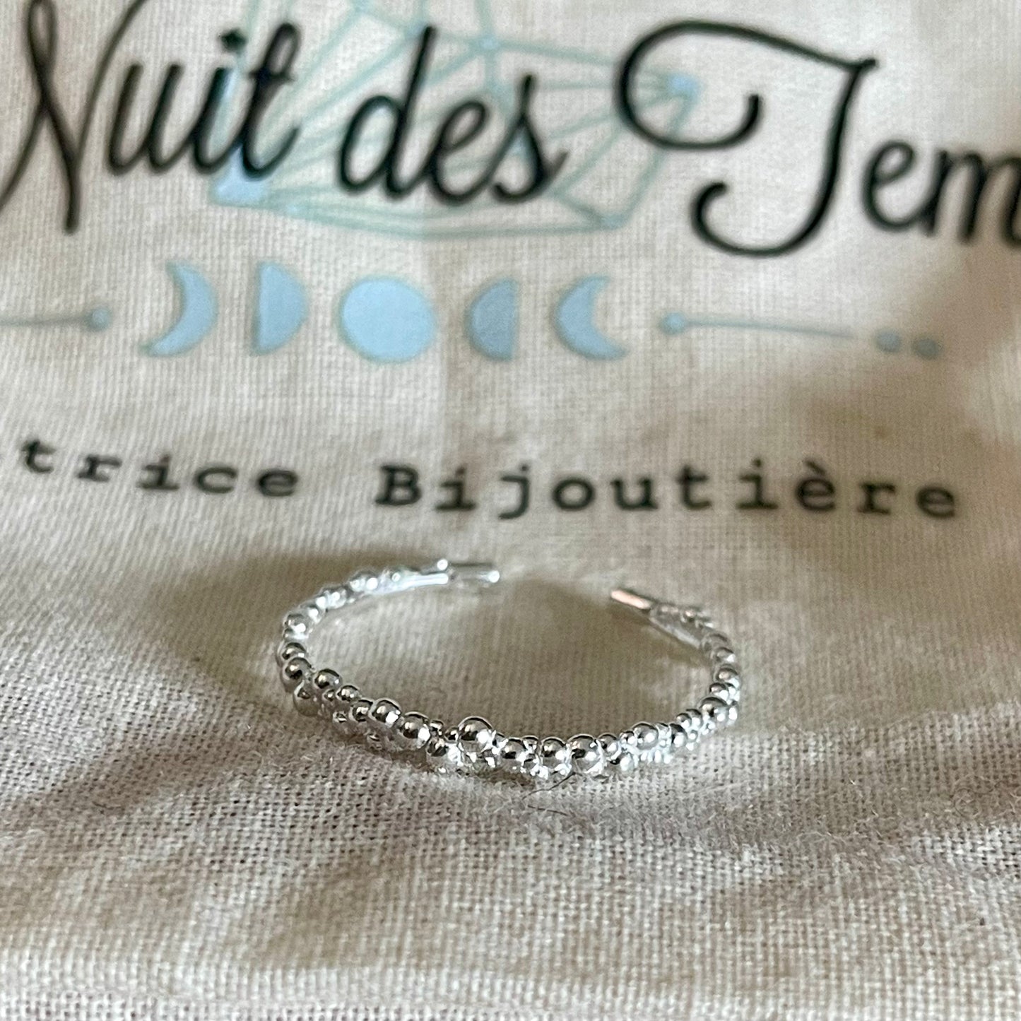 Bague ajustable en Argent 925